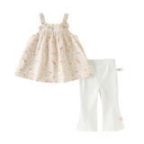 Dave&Bella Summer Toddler Girls Floral Print Daily Design Soft Sweet Top Shorts Sets