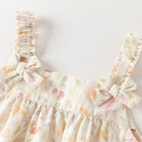 Dave&Bella Summer Toddler Girls Floral Print Daily Design Soft Sweet Top Shorts Sets