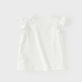 Dave&Bella Summer Toddler Girls Floral Print Cotton T-shirt Slip Dress Two-piece Dress