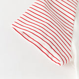 Dave&Bella Summer Toddler Girls Stylish Red Striped Short Sleeve Versatile T-shirts