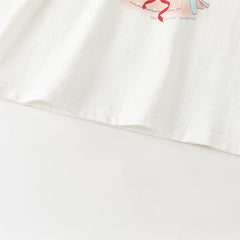 Dave&Bella Summer Toddler Girls Stylish Red Striped Short Sleeve Versatile T-shirts