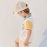 Dave&Bella Toddler Boys Sunset Yellow Adjustable-fit Fashion Baseball Caps