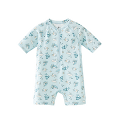 Dave&Bella Summer Toddler Girls/Boys Cute Print Pink/Blue Outdoor One-piece Swimwear