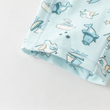 Dave&Bella Summer Toddler Girls/Boys Cute Print Pink/Blue Outdoor One-piece Swimwear