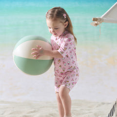 Dave&Bella Summer Toddler Girls/Boys Cute Print Pink/Blue Outdoor One-piece Swimwear