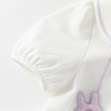 Dave&Bella Summer Toddler Girls White Soft Stylish Stretchable A-line Preppy Polo Dress