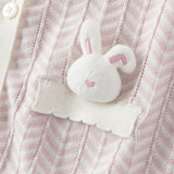 Dave&Bella Toddler Girls Summer Purple Pink Soft Cotton Cute Rabbit Cardigans