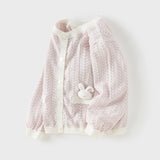 Dave&Bella Toddler Girls Summer Purple Pink Soft Cotton Cute Rabbit Cardigans