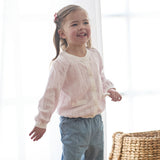 Dave&Bella Toddler Girls Summer Purple Pink Soft Cotton Cute Rabbit Cardigans