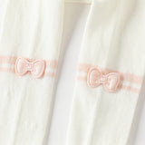 Dave&Bella Summer Kids Girls Gentle Beige Adjustable-waistband Stretchable Footed Tights