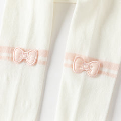 Dave&Bella Summer Kids Girls Gentle Beige Adjustable-waistband Stretchable Footed Tights