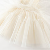 Dave&Bella Summer Toddler Girls Light Yellow Elegant Princess A-Line Tulle Party Dress