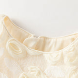 Dave&Bella Summer Toddler Girls Light Yellow Elegant Princess A-Line Tulle Party Dress