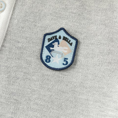 Dave&Bella Summer Toddler Boys Light Grey Short Sleeve Stretchable Soft Preppy Polos