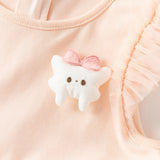 Dave&Bella Summer Toddler Girls Charming Pink Flutter Sleeve Soft Mesh Princess Dress