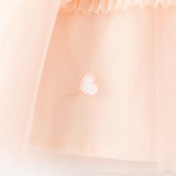 Dave&Bella Summer Toddler Girls Charming Pink Flutter Sleeve Soft Mesh Princess Dress