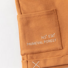 Dave&Bella Summer Toddler Boys Casual Apricot Animal Print Stretchable Top Shorts Sets