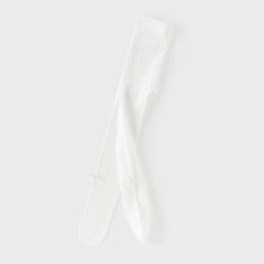 Dave&Bella Kids Girls Summer White Bow Slim Stretchable Footed Tights Leggings