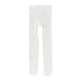 Dave&Bella Kids Girls Summer White Bow Slim Stretchable Footed Tights