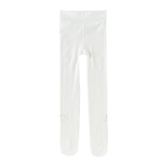 Dave&Bella Kids Girls Summer White Bow Slim Stretchable Footed Tights Leggings