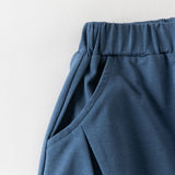 Dave&Bella Summer Toddler Boys Blue/Khaki Whale Print Daily Comfortable Capri Pants