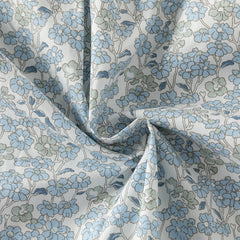 Dave&Bella Toddler Girls Summer Grey Blue Floral Flutter Sleeve Cotton Soft Daily Dress