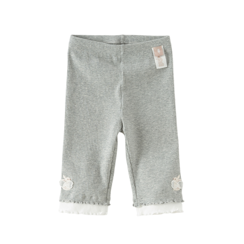Dave&Bella Summer Toddler Girls Blue/Light Grey Stretchable Slim Comfortable Pants