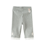 Dave&Bella Summer Toddler Girls Blue/Light Grey Stretchable Slim Comfortable Pants