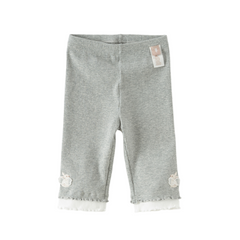 Dave&Bella Summer Toddler Girls Blue/Light Grey Stretchable Slim Comfortable Pants