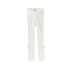 Dave&Bella Kids Girls Summer Elegant White Butterfly Stretchable Footed Tights Leggings