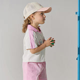 Dave&Bella Toddler Girls/Boys Pink/Green Outdoor Comfortable Baseball Caps