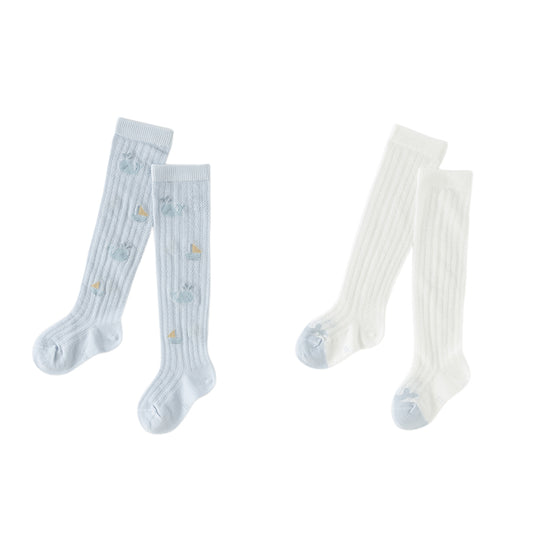 Dave&Bella Children Girls/Boys Summer Pink/Blue Lightweight Mosquito-proof Long Socks