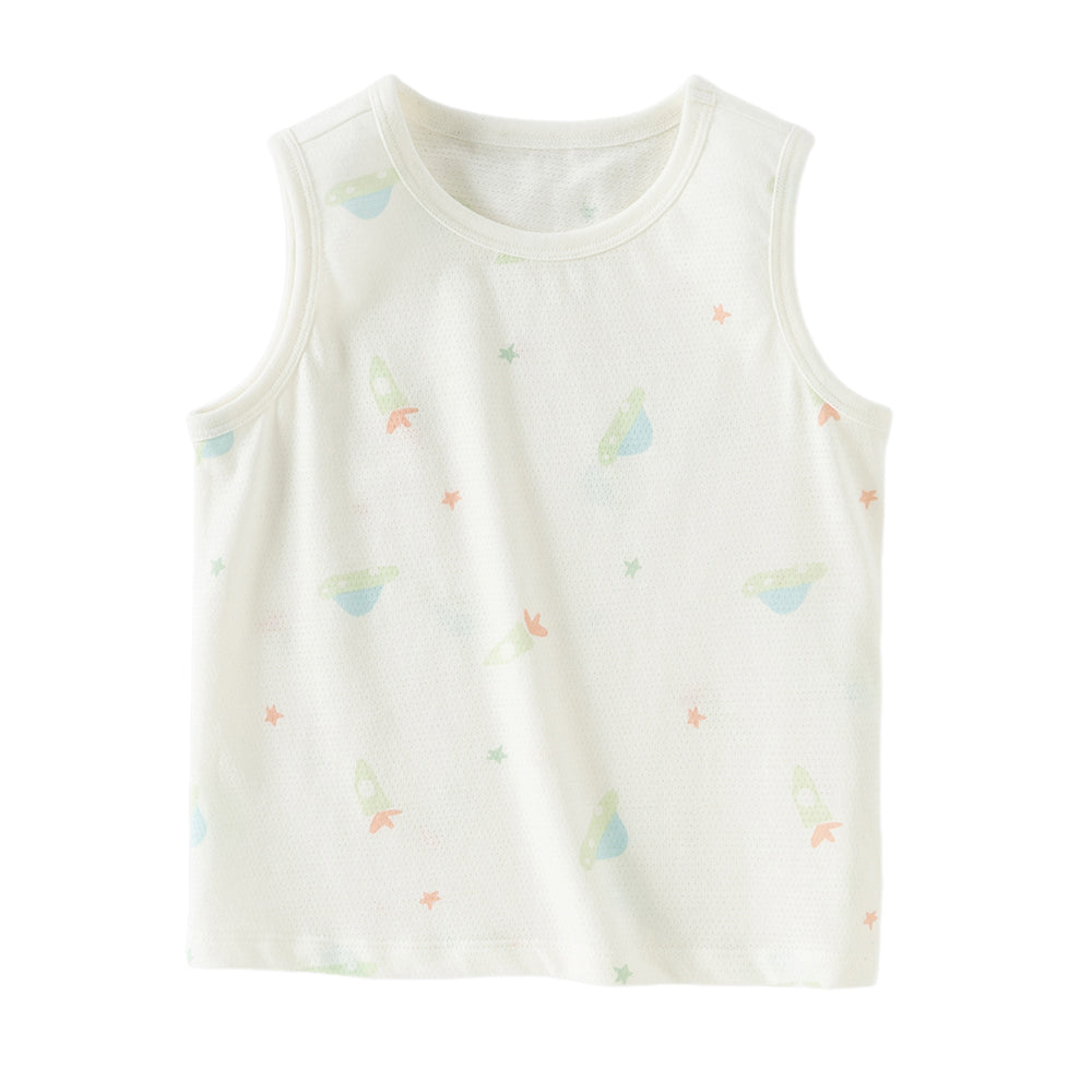 Dave&Bella Summer Toddler Girls/Boys Multi-color Playful Print Lightweight Tank Tops