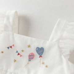 Dave&Bella Summer Toddler Girls Pearl White Sleeveless Mesh Princess Strappy Dress