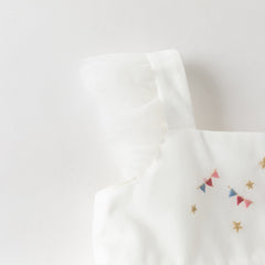 Dave&Bella Summer Toddler Girls Pearl White Sleeveless Mesh Princess Strappy Dress