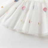 Dave&Bella Summer Toddler Girls Pearl White Sleeveless Mesh Princess Strappy Dress (Copy)-1