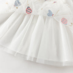 Dave&Bella Summer Toddler Girls Pearl White Sleeveless Mesh Princess Strappy Dress