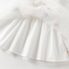 Dave&Bella Summer Toddler Girls Pearl White Sleeveless Mesh Princess Strappy Dress