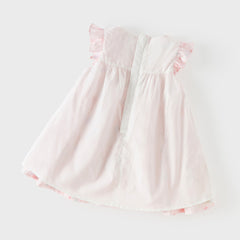 Dave&Bella Summer Toddler Girls Pink Butterfly Print Cute Doll Collar Soft A-line Party Dress
