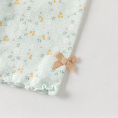 Dave&Bella Summer Toddler Girls Pink/Green Floral Print Lightweight Soft Leggings