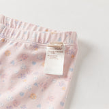 Dave&Bella Summer Toddler Girls Pink/Green Floral Print Lightweight Soft Leggings
