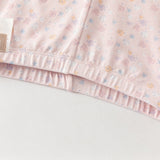 Dave&Bella Summer Toddler Girls Pink/Green Floral Print Lightweight Soft Leggings