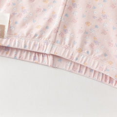 Dave&Bella Summer Toddler Girls Pink/Green Floral Print Lightweight Soft Leggings