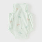 Dave&Bella Baby Girls/Boys Summer Multi-color Stretchable Playful Print Indoor Rompers