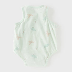 Dave&Bella Baby Girls/Boys Summer Multi-color Stretchable Playful Print Indoor Rompers