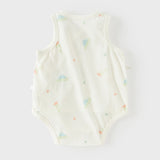 Dave&Bella Baby Girls/Boys Summer Multi-color Stretchable Playful Print Indoor Rompers