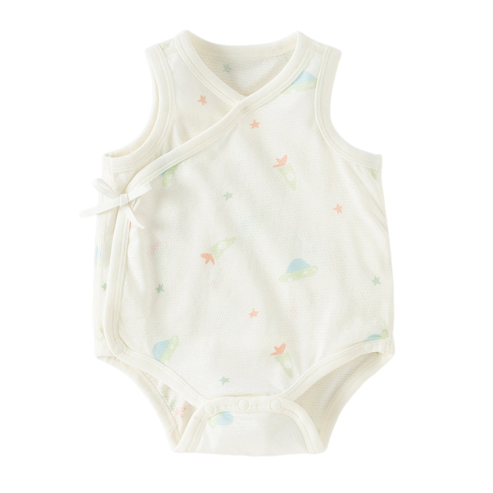 Dave&Bella Baby Girls/Boys Summer Multi-color Stretchable Playful Print Indoor Rompers