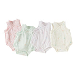 Dave&Bella Baby Girls/Boys Summer Multi-color Stretchable Playful Print Indoor Rompers