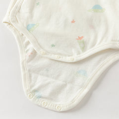 Dave&Bella Baby Girls/Boys Summer Multi-color Stretchable Playful Print Indoor Rompers