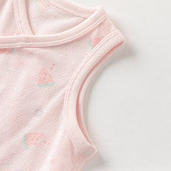Dave&Bella Baby Girls/Boys Summer Multi-color Stretchable Playful Print Indoor Rompers